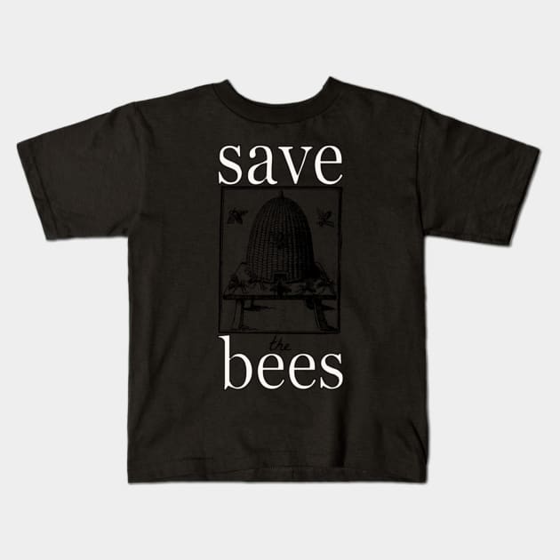 Save the Bees Vintage Hive Kids T-Shirt by ellanely